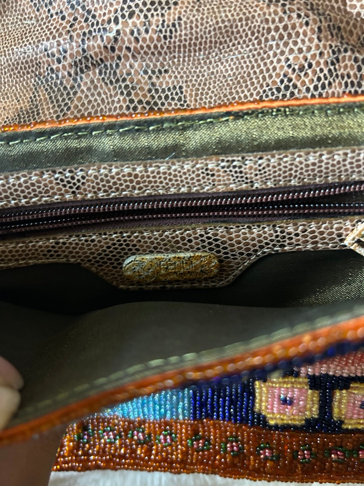 Fendi-Style Multicolor Beaded Baguette Bag | Authenticity Unverified