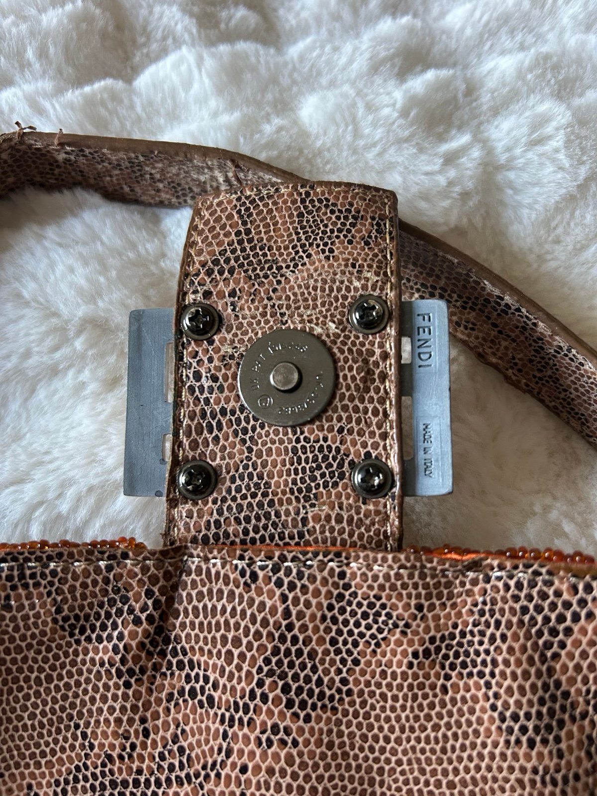 Fendi-Style Multicolor Beaded Baguette Bag | Authenticity Unverified