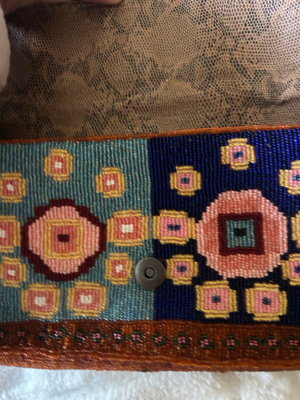 Fendi-Style Multicolor Beaded Baguette Bag | Authenticity Unverified