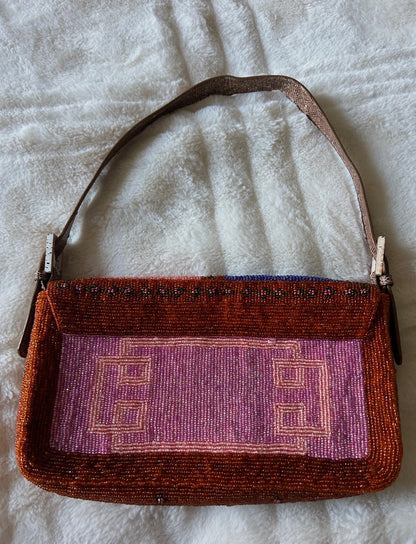 Fendi-Style Multicolor Beaded Baguette Bag | Authenticity Unverified